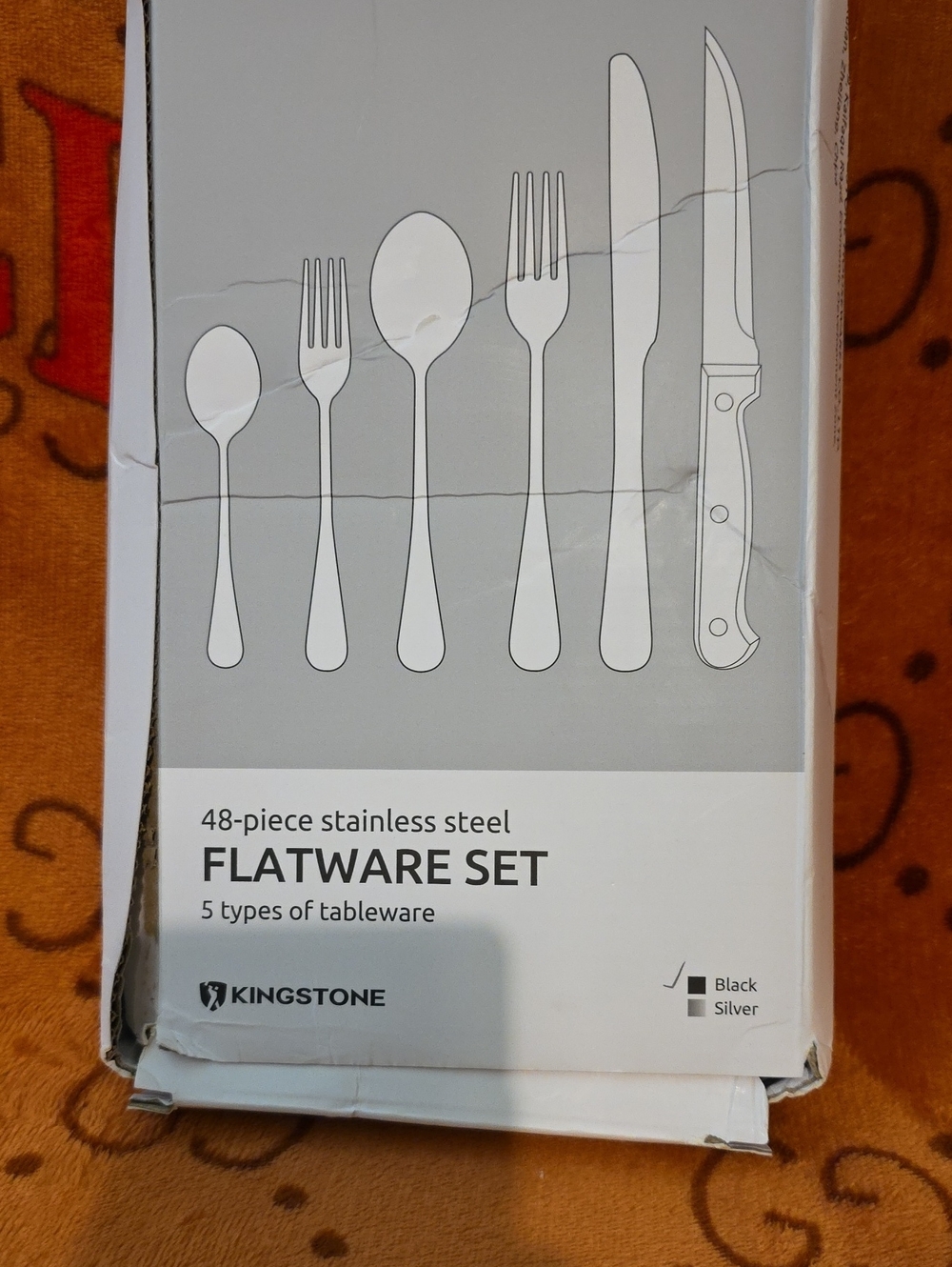 Kingston Silver Stainless Steel Flatware Set - 48 Piece